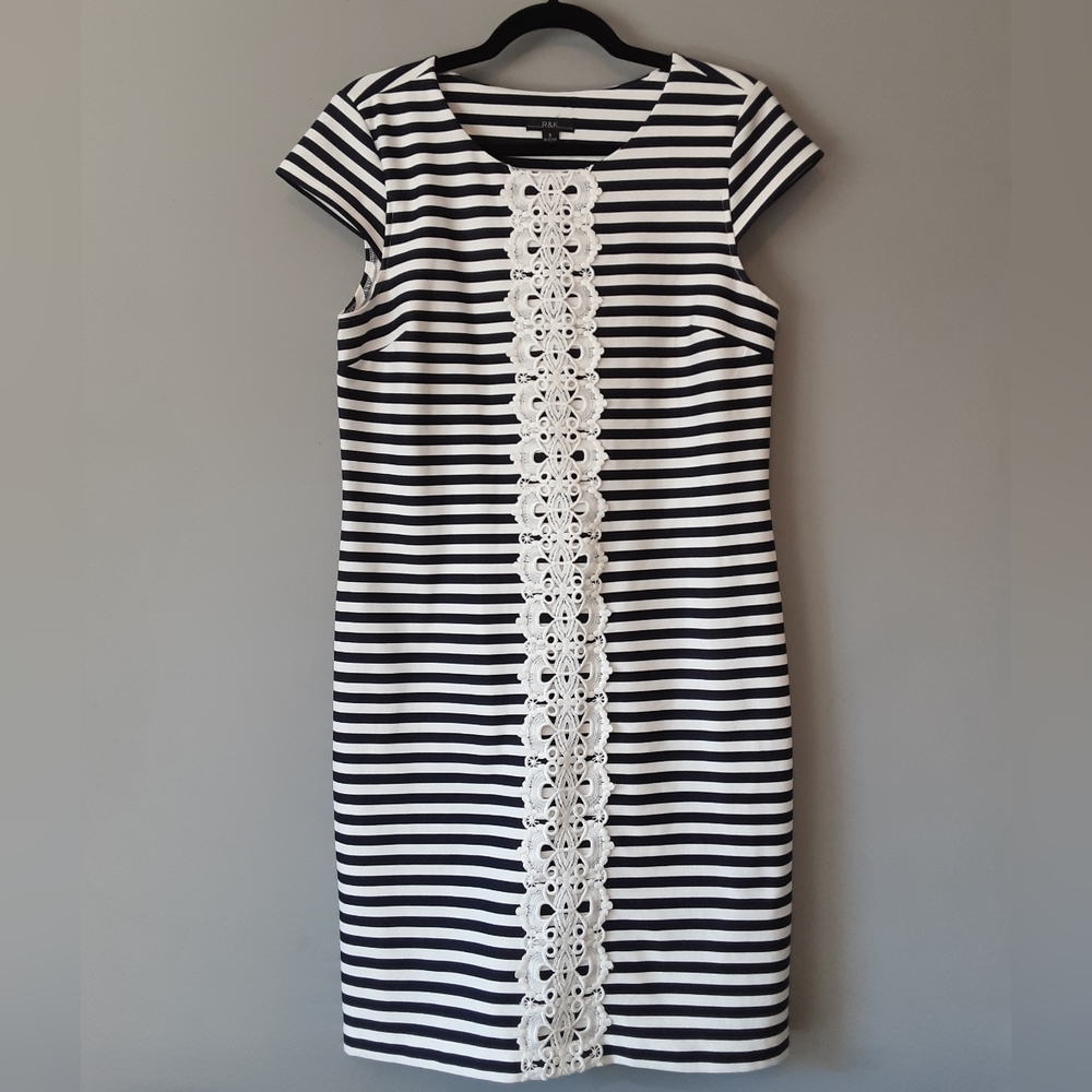 R&K Nautical Midi Striped Shift Dress